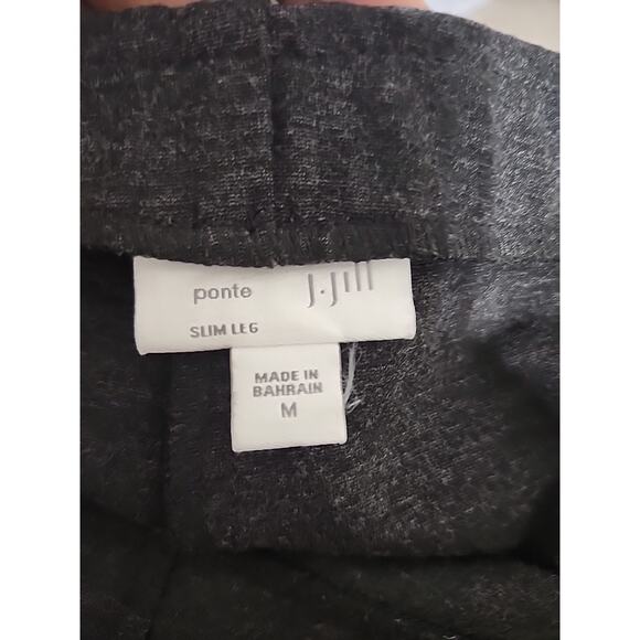 J Jill Ponte Slim Leg Pants Women's L Gray Pull On Stretch - Picture 9 of 10